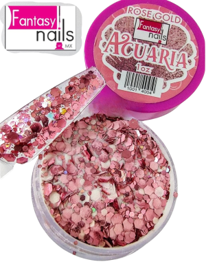 acrilico acuaria rose gold 1 oz fantasy nails