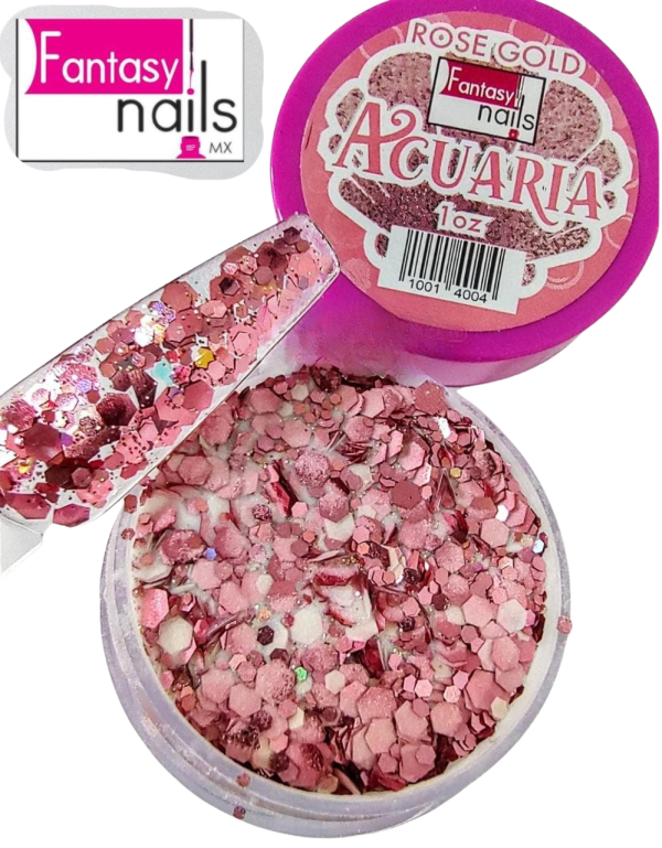 acrilico acuaria rose gold 1 oz fantasy nails