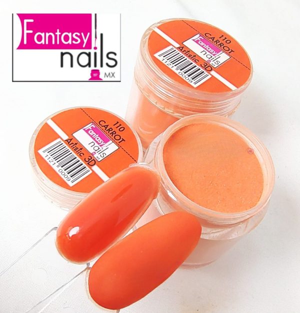 acrÍlico 3d #110 carrot fantasy nails