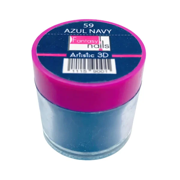 acrÍlico 3d #59 azul navy fantasy nails