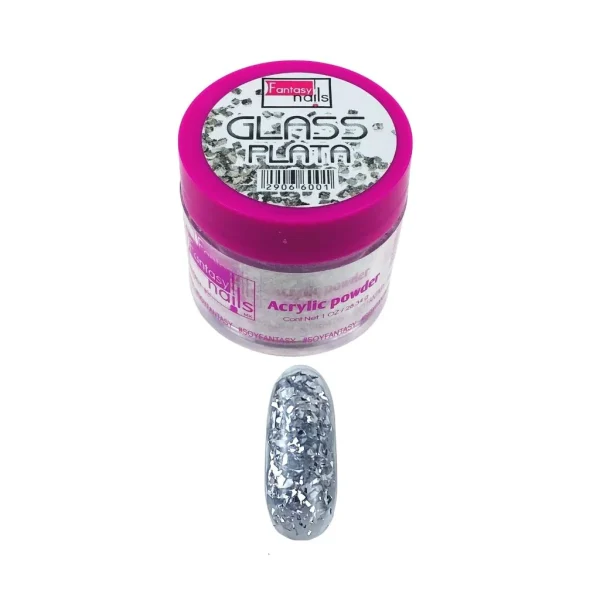 acrÍlico glass plata 1 oz fantasy nails
