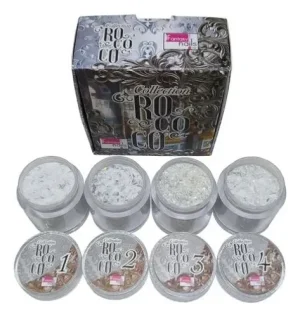 coleccion acrilico fantasy 4 pzs «rococo plateado»