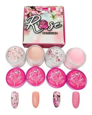coleccion acrilico fantasy 4 pzs «rose»