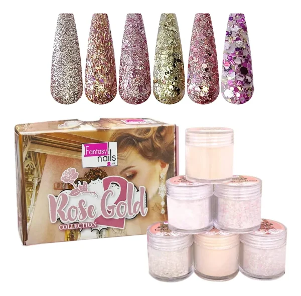 coleccion acrilico fantasy 4 pzs «rose gold 2» coleccion acrilico fantasy 4 pzs «rose gold 2»