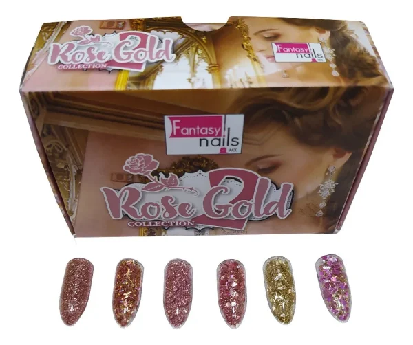 coleccion acrilico fantasy 4 pzs «rose gold 2» coleccion acrilico fantasy 4 pzs «rose gold 2»