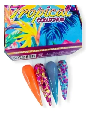 coleccion acrilico fantasy 4 pzs «tropical»