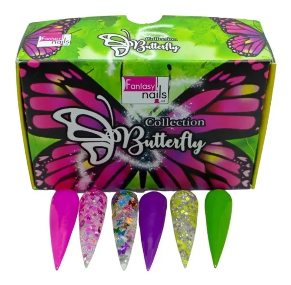 coleccion acrilico fantasy 6 pzs «butterfly»