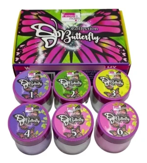 coleccion acrilico fantasy 6 pzs «butterfly»
