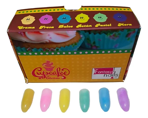 coleccion acrilico fantasy 6 pzs «cupcake»
