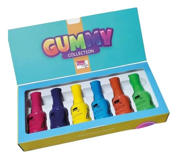 coleccion acrilico fantasy 6 pzs «gummy» coleccion acrilico fantasy 6 pzs «gummy»