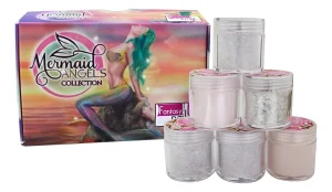 coleccion acrilico fantasy 6 pzs «mermaid angels»