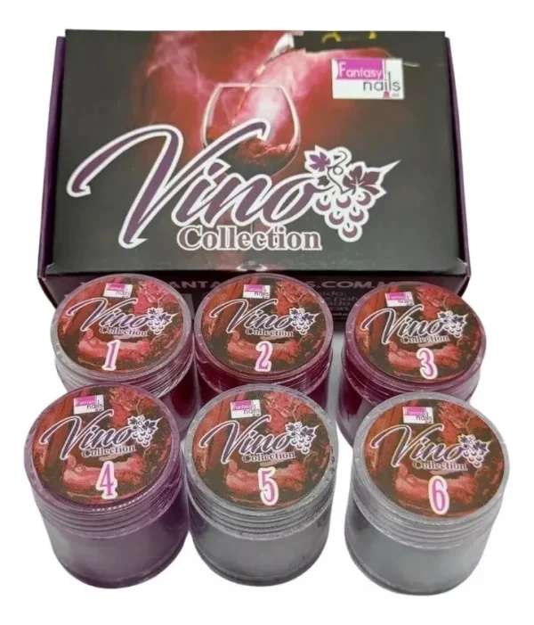 coleccion acrilico fantasy 6 pzs «vino»