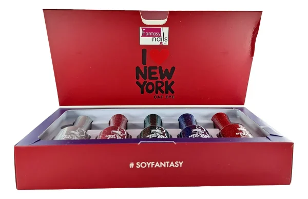coleccion gel fantasy 5 pzs «i love new york cat eye»