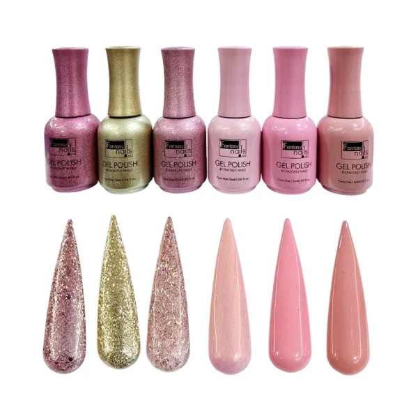 coleccion gel fantasy 5 pzs «little pink»