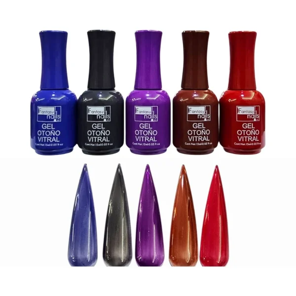 coleccion gel fantasy 5 pzs «otoÑo vitral»