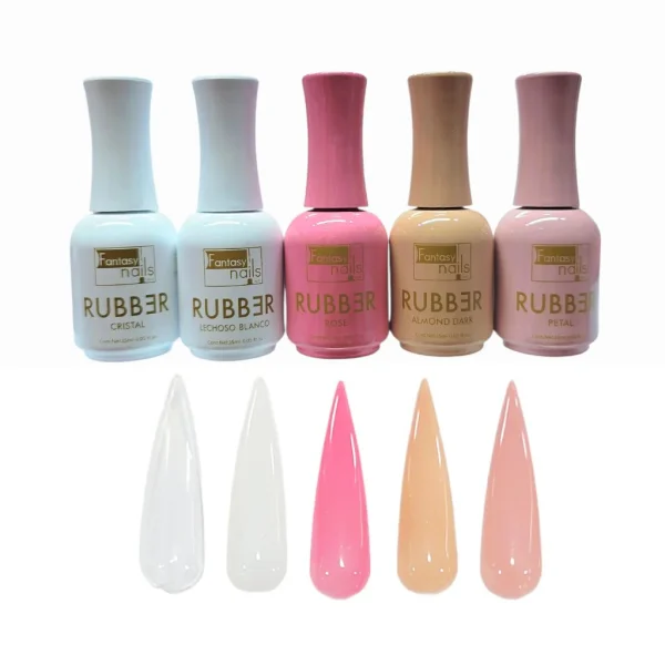 coleccion gel fantasy 5 pzs «rubber»
