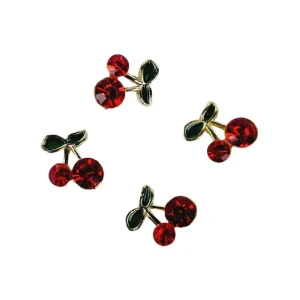 dije cereza roja fantasy nails