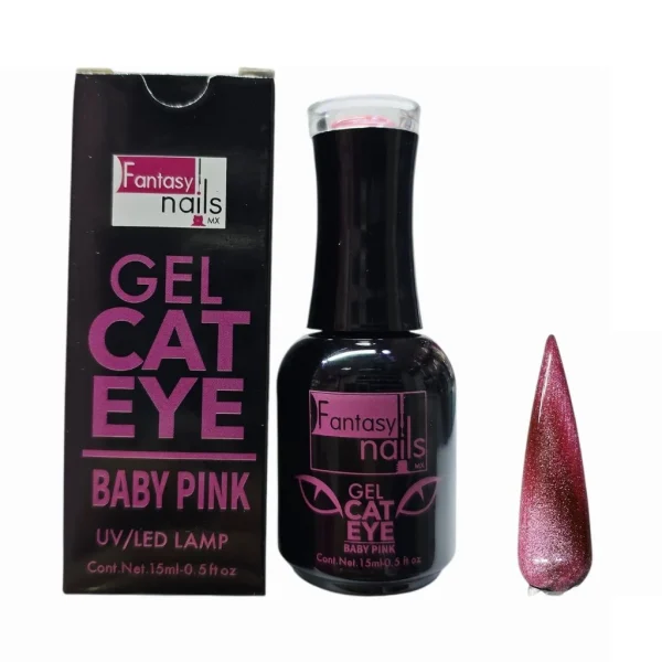 gel cat eye baby pink 15ml fantasy nails