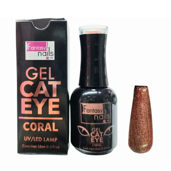 gel cat eye coral 15 ml fantasy nails
