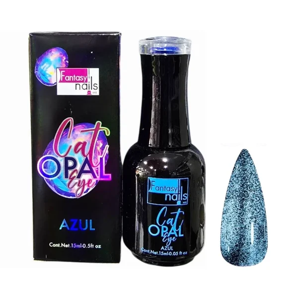 gel cat eye opal azul 15 ml fantasy nails