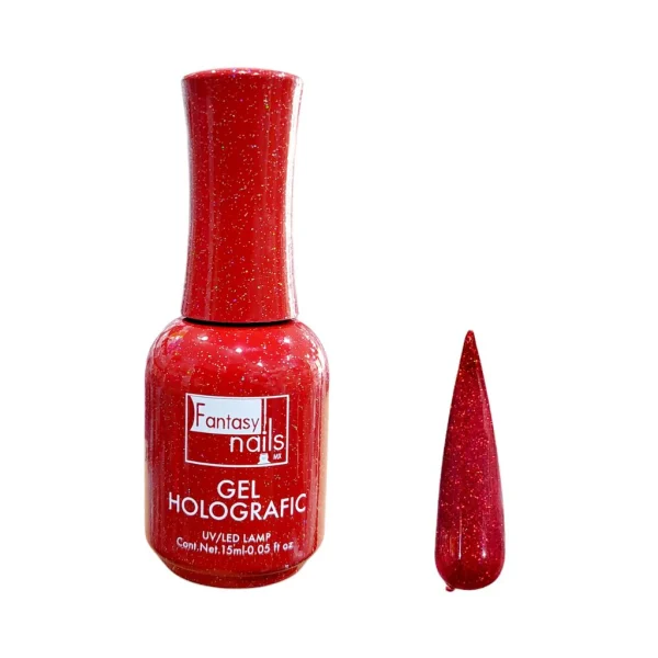 gel holografic ##03 rojo 15 ml fantasy