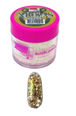 acrÍlico musas dorado 1 oz fantasy nails
