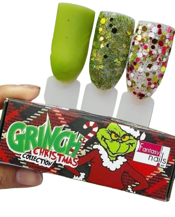 coleccion acrilico fantasy 3 pzs «grinch verde»
