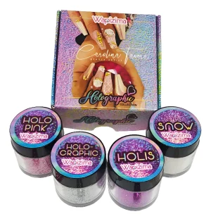 coleccion acrilico wapizima 4 pzs «holographic» coleccion acrilico wapizima 4 pzs «holographic»