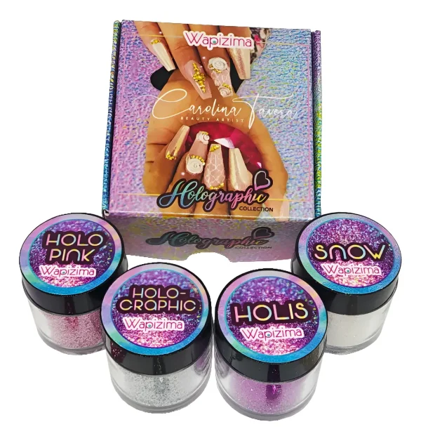 coleccion acrilico wapizima 4 pzs «holographic»