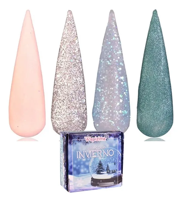 coleccion acrilico wapizima 4 pzs «invierno»