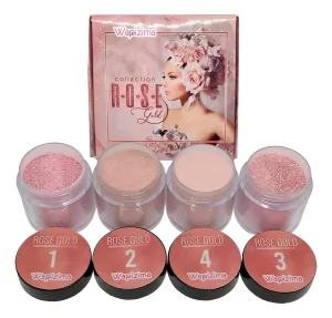 coleccion acrilico wapizima 4 pzs «rose gold»