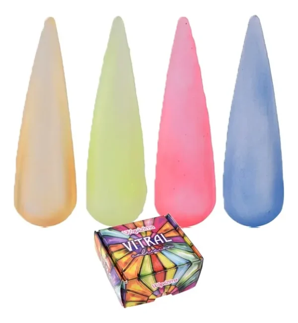 coleccion acrilico wapizima 4 pzs «vitral»