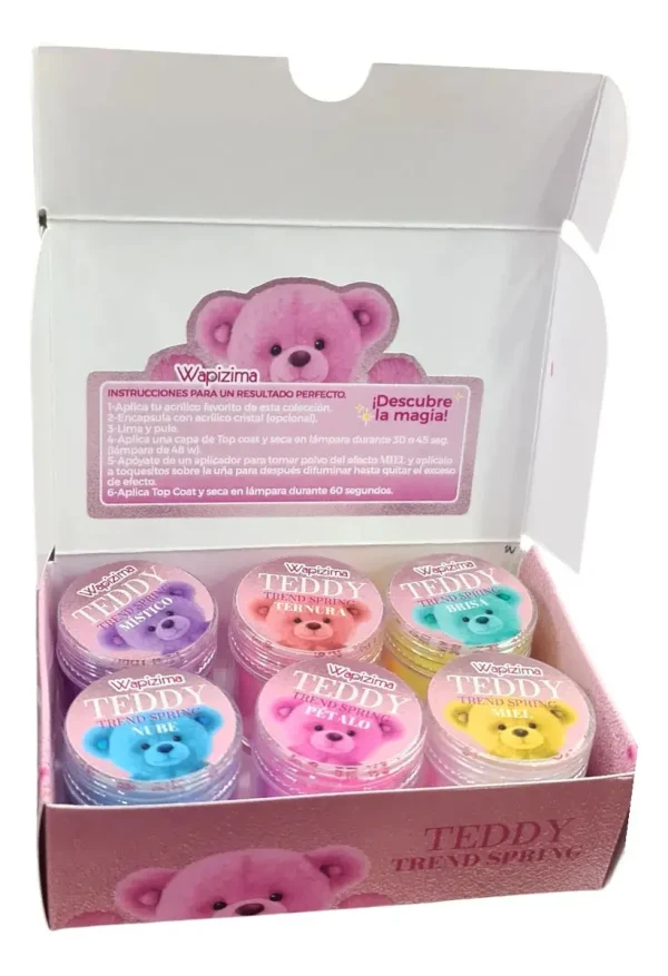coleccion acrilico wapizima 6 pzs «teddy spring» coleccion acrilico wapizima 6 pzs «teddy spring»