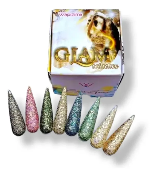 coleccion acrilico wapizima 8 pzs «glam»