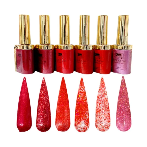 coleccion gel fantasy 6 pzs «vino de rosas» coleccion gel fantasy 6 pzs «vino de rosas»