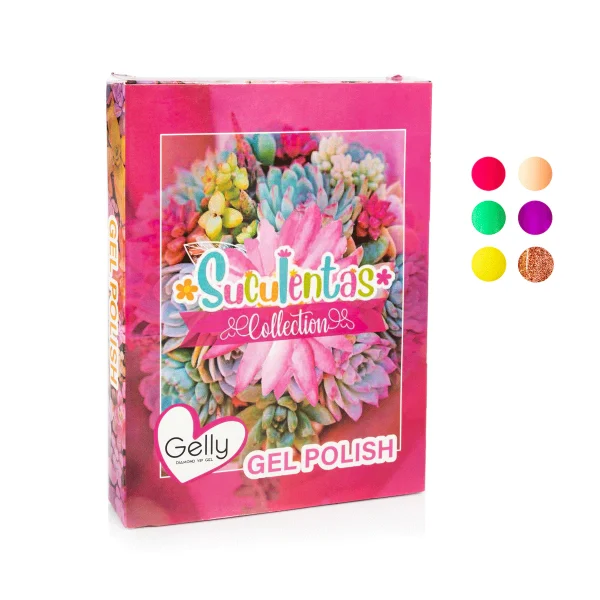 coleccion gel gelly 6 pzs «suculentas»