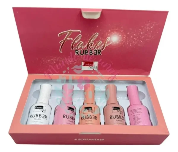 coleccion gel rubber fantasy 5 pzs «flakes»