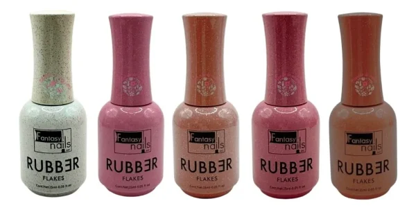 coleccion gel rubber fantasy 5 pzs «flakes»
