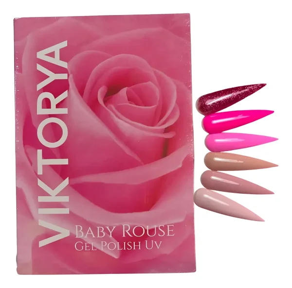 coleccion gel viktorya 6 pzs «baby rouse»