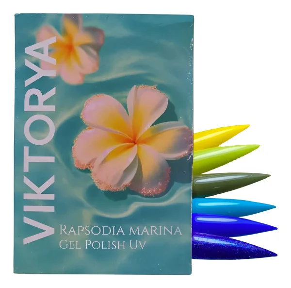 coleccion gel viktorya 6 pzs «rapsodia marina»