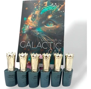 coleccion gel wapizima 6 pzs «galactic cat»