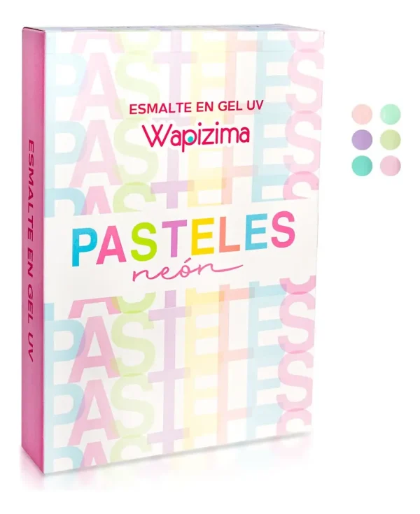 coleccion gel wapizima 6 pzs «pasteles neon» coleccion gel wapizima 6 pzs «pasteles neon»
