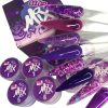 coleccion acrilico fantasy 8 pzs «mix morado»