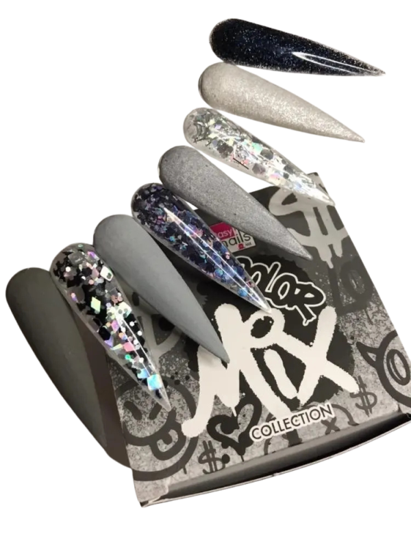 coleccion acrilico fantasy 8 pzs «mix plata»