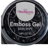 emboss gel white belleza nails