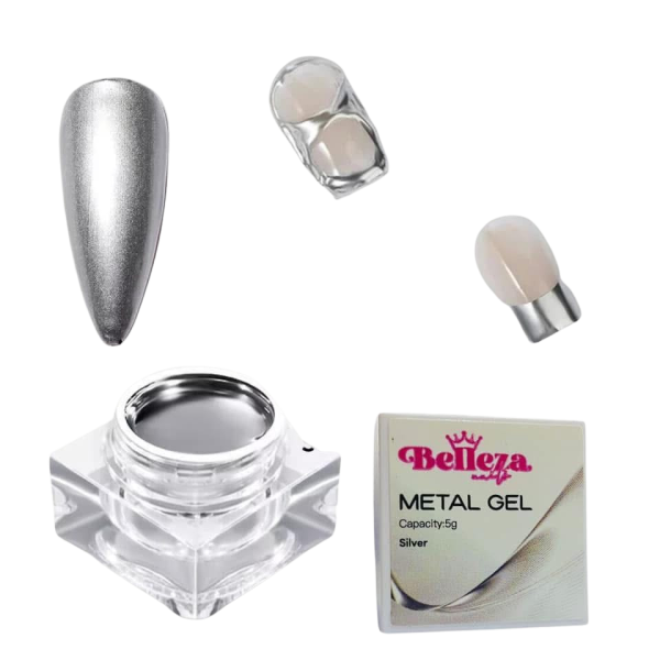 metal gel silver belleza nails metal gel silver belleza nails