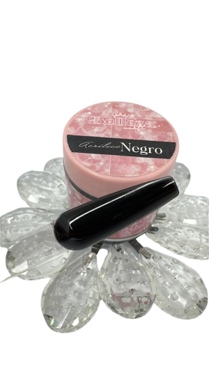 acrilico belleza nails negro