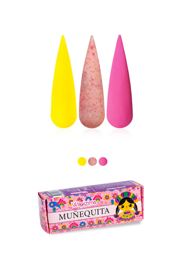 coleccion acrilico wapizima 3 pzs «muÑequita»