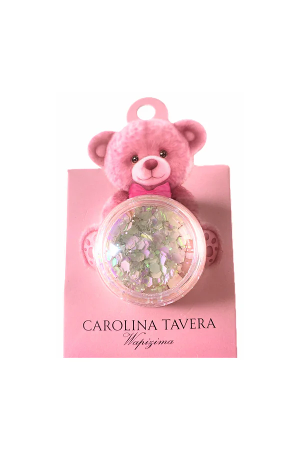 glitter teddy cotton candy chic