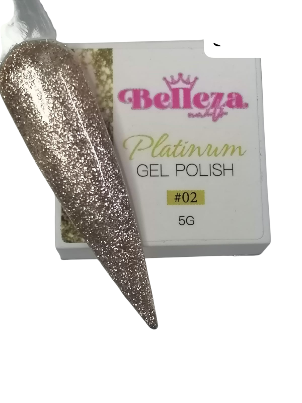 gel platinum #02 belleza nails